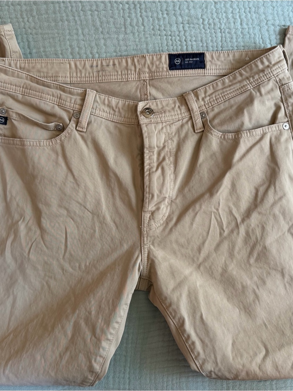 Men’s AG Adriano Goldschmied Khaki Color Casual Pants